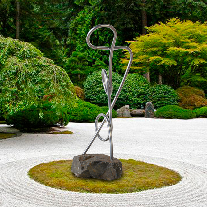 HUGO CHALÉ - Artista y escultor conceptual - Escultura Descripción del viento - Técnica: acero inoxidable